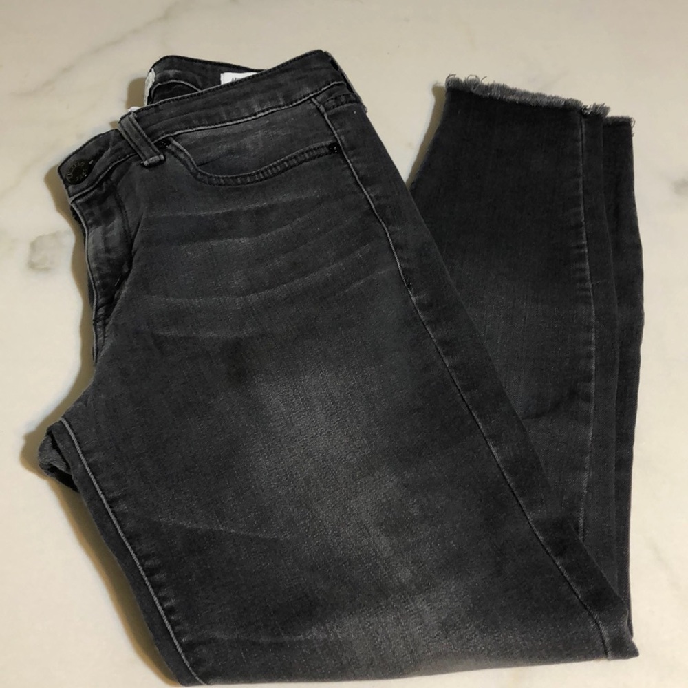 William Rast Distressed Ankle Skinny Grey Jeans